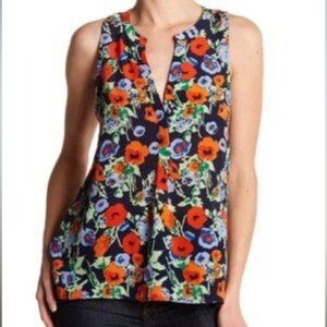 Joie Women's Aruna Floral Sleeveless Floral Print Blouse Multi Color S